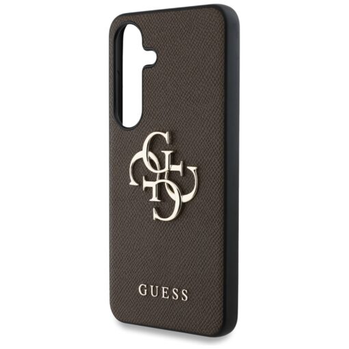 Guess HC PU Grained Big 4G and Classic Logo case for Samsung Galaxy S25 brown - Image 6