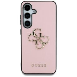 Guess HC PU Grained Big 4G and Classic Logo case for Samsung Galaxy S25 Ultra pink