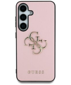 Guess HC PU Grained Big 4G and Classic Logo case for Samsung Galaxy S25 Ultra pink