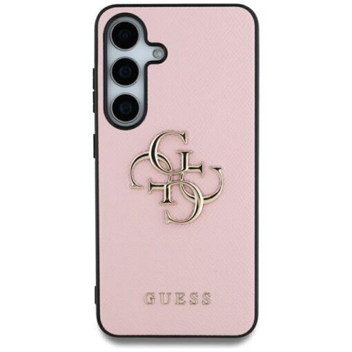 Guess HC PU Grained Big 4G and Classic Logo case for Samsung Galaxy S25 Ultra pink