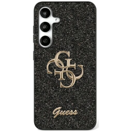 Guess HC Fixed Glitter Big 4G case for Samsung Galaxy S25 black