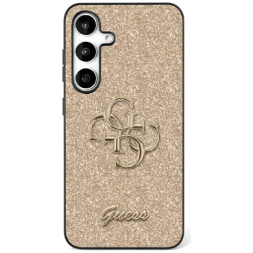 Guess HC Fixed Glitter Big 4G case for Samsung Galaxy S25 gold