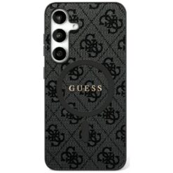 Guess HC Magnetic PU 4G Ring Classic Logo case for Samsung Galaxy S25 black