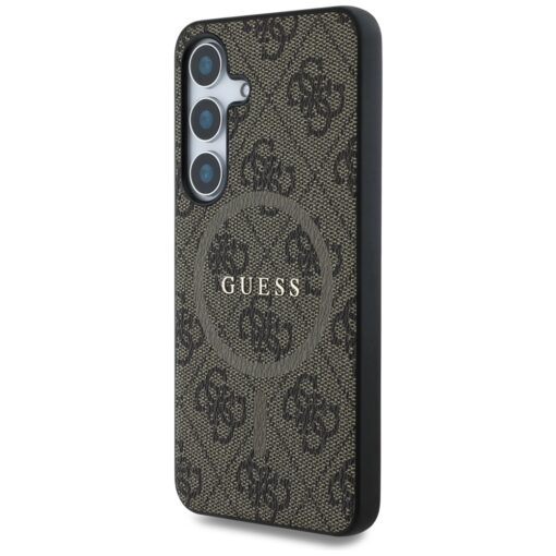 Guess HC Magnetic PU 4G Ring Classic Logo case for Samsung Galaxy S25 brown - Image 2