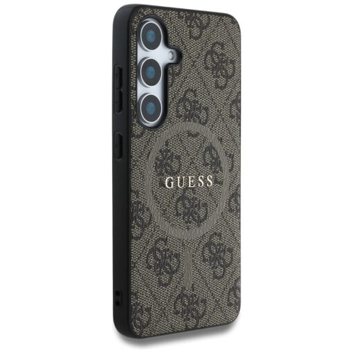 Guess HC Magnetic PU 4G Ring Classic Logo case for Samsung Galaxy S25 brown - Image 4