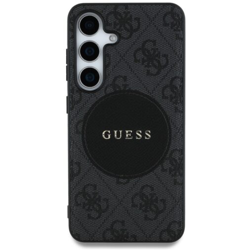 Guess HC MagSafe PU 4G Circle Classic Logo case for Samsung Galaxy S25 black - Image 3