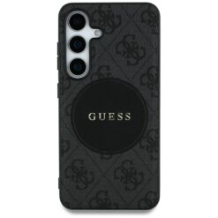 Guess HC MagSafe PU 4G Circle Classic Logo case for Samsung Galaxy S25 Ultra black