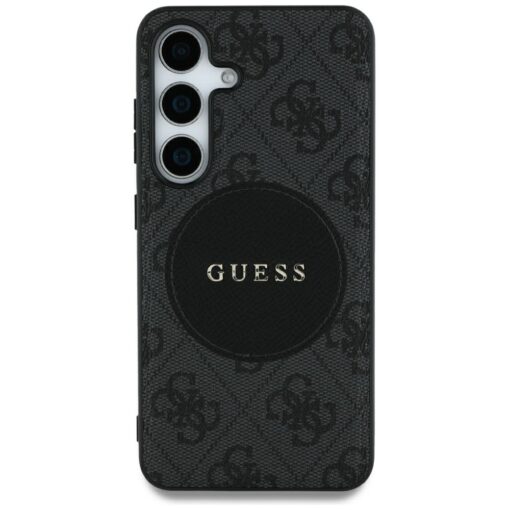 Guess HC MagSafe PU 4G Circle Classic Logo case for Samsung Galaxy S25 Ultra black