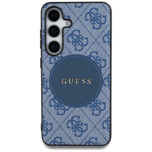 Guess HC MagSafe PU 4G Circle Classic Logo case for Samsung Galaxy S25 Plus blue - Image 3