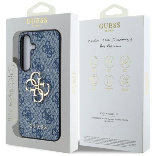 Guess HC 4G PU Big Logo case for Samsung Galaxy S25 blue - Image 8