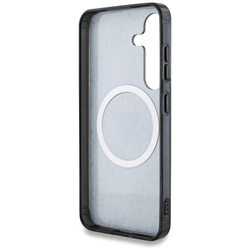 Guess HC Magnetic IML Metal Glitter 4G Circle Triangle case for Samsung Galaxy S25 black - Image 7