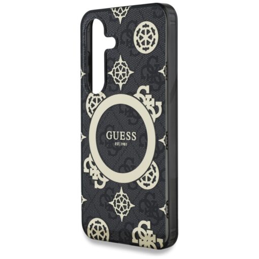 Guess HC Magnetic IML Peony on 4G Background case for Samsung Galaxy S25 black - Image 6