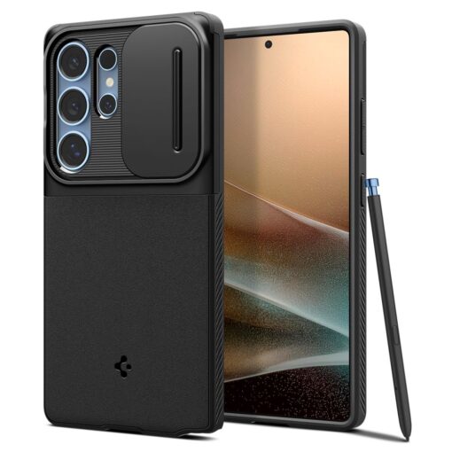 Spigen Optik Armor case for Samsung Galaxy S25 Ultra Black - Image 2