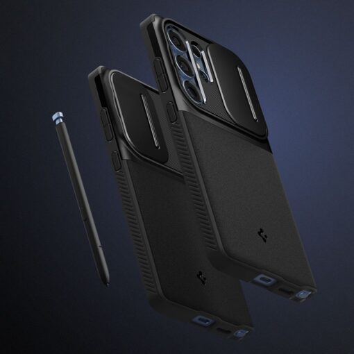 Spigen Optik Armor case for Samsung Galaxy S25 Ultra Black - Image 13