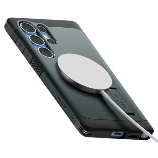 Spigen Tough Armor MagSafe case for Samsung Galaxy S25 Ultra Abyss Green - Image 8