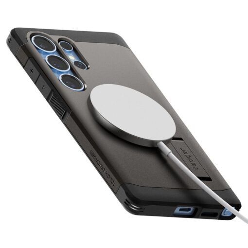 Spigen Tough Armor MagSafe case for Samsung Galaxy S25 Ultra Gunmetal - Image 9