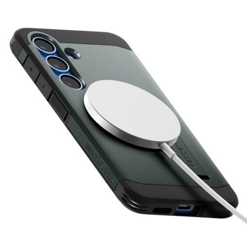 Spigen Tough Armor MagSafe case for Samsung Galaxy S25+ Plus Abyss Green - Image 8