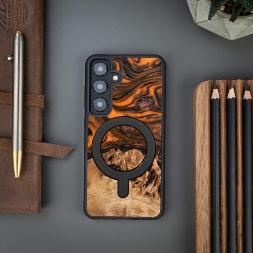 Bewood Unique case for Samsung Galaxy A55 5G Orange with MagSafe - Image 3