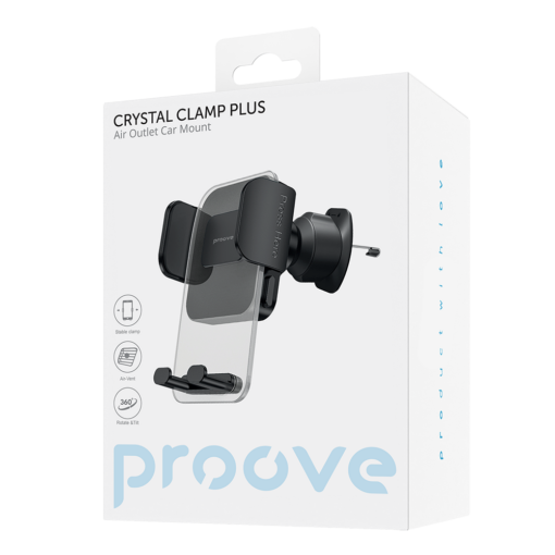 Proove car holder Crystal Clamp Plus Air Outlet Car Mount black - Image 2