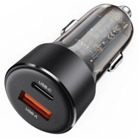 Autolaadija Acefast B12 60W USB-C/USB-A must