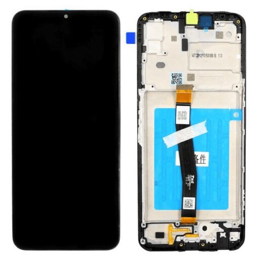 LCD ekraan Samsung A226 A22 5G puuteekraani ja raamiga Black ORG