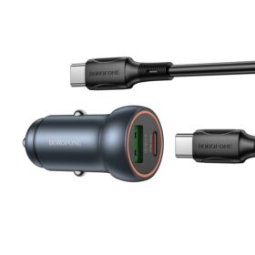 Autolaadija Borofone BZ32A USB-C/USB-A 30W + USB-C to USB-C cable hall