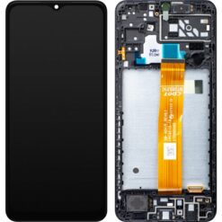 LCD ekraan Samsung A047 A04s puuteekraani ja raamiga originaal Black (service pack)