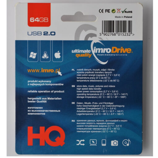 Imro pendrive 64GB USB 2.0 Black - Image 2