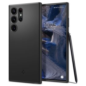 Kaitseümbris Thin Fit, Samsung Galaxy S23 Ultra, must, õhuke, Spigen