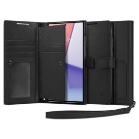 Kaitseümbris kaanega Wallet S Plus, Samsung Galaxy S23 Ultra, must, Spigen