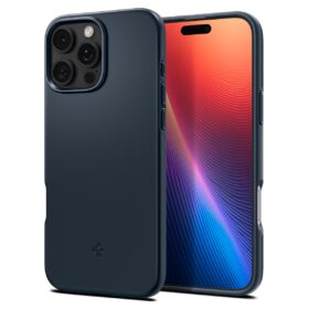 Kaitseümbris Thin Fit (MagFit), Apple iPhone 16 Pro, sinakashall (Metal Slate), õhuke, MagSafe, Spigen