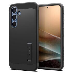 Kaitseümbris Tough Armor (MagFit), Samsung Galaxy S25, must, tugijalaga, MagSafe ühilduv, Spigen