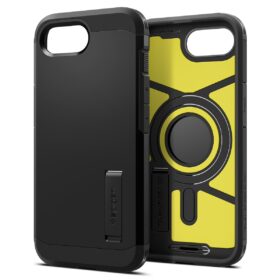 Kaitseümbris Tough Armor AI (MagFit), Apple iPhone 16e, must, tugijalaga, MagSafe, Spigen