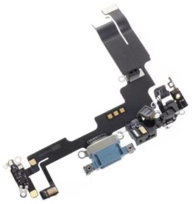 Flex for iPhone 14 for charging connector with microphone Blue used ORG