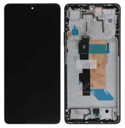LCD screen Xiaomi Poco F5 5G with touch screen with frame Black original (service pack)
