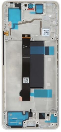 LCD screen Xiaomi Poco X6 5G with touch screen with frame White (compatible with Redmi Note 13 Pro 5G) original (service pack)