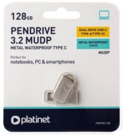 Memory usb drive Platinet Metal UDP 128GB USB 3.2 + Type-C