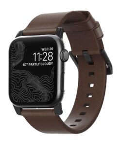 Kellarihm Modern Band, Apple Watch Ultra 2 / Ultra (49 mm) / Series 10 / 9 / 8 / 7 / 6 / 5 / 4 / SE (2024/2023/2022) / SE (42 / 44 / 45 / 46 mm), pruun/must, naturaalsest nahast, Nomad