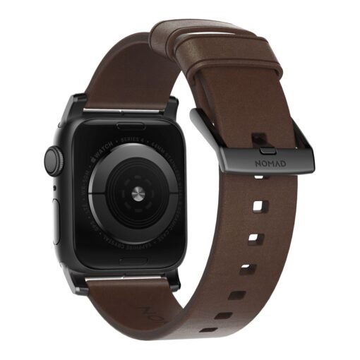 Kellarihm Modern Band, Apple Watch Ultra 2 / Ultra (49 mm) / Series 10 / 9 / 8 / 7 / 6 / 5 / 4 / SE (2024/2023/2022) / SE (42 / 44 / 45 / 46 mm), pruun/must, naturaalsest nahast, Nomad - Image 2