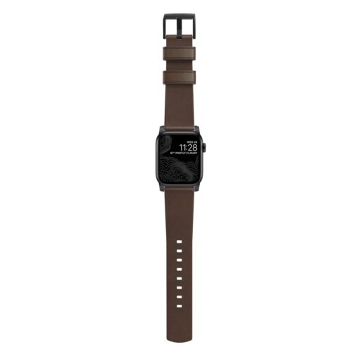 Kellarihm Modern Band, Apple Watch Ultra 2 / Ultra (49 mm) / Series 10 / 9 / 8 / 7 / 6 / 5 / 4 / SE (2024/2023/2022) / SE (42 / 44 / 45 / 46 mm), pruun/must, naturaalsest nahast, Nomad - Image 3