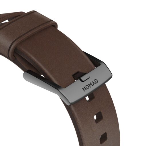 Kellarihm Modern Band, Apple Watch Ultra 2 / Ultra (49 mm) / Series 10 / 9 / 8 / 7 / 6 / 5 / 4 / SE (2024/2023/2022) / SE (42 / 44 / 45 / 46 mm), pruun/must, naturaalsest nahast, Nomad - Image 5