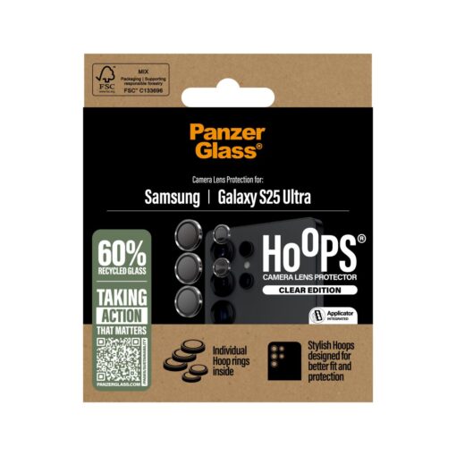 Tagakaamerate kaitseklaasid Hoops, Samsung Galaxy S25 Ultra, läbipaistev, PanzerGlass - Image 3