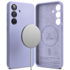 Kaitseümbris Silicone Magnetic, Samsung Galaxy S25+, lavendlililla, MagSafe ühilduv, Ringke
