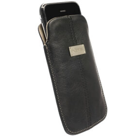 Kott Luna, L, Apple iPhone 4 / 4S, naturaalsest nahast, must, Krusell