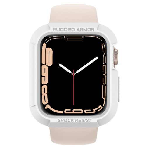 Kaitseümbris Rugged Armor, Apple Watch Series 9 / 8 / 7 / SE (2024/2023/2022) / SE / 6 / 5 / 4 (45mm / 44mm), valge, Spigen - Image 3