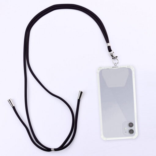 Universal neck strap for phones black - Image 2