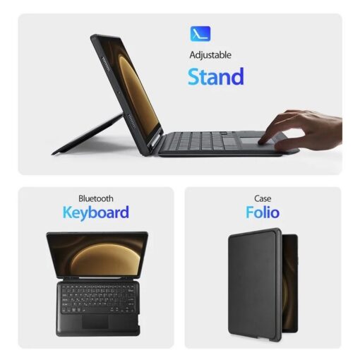 Tahvelarvuti ümbris klaviatuuriga Dux Ducis DK Samsung X820 Tab S10 Plus/X810/816 Tab S9 Plus/X610/X616 Tab S9 FE Plus must - Image 3