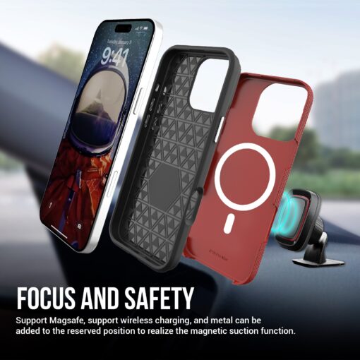 Telefoniümbris Perfectionists Triangle Mag Case Apple iPhone 16 Pro Max punane - Image 2