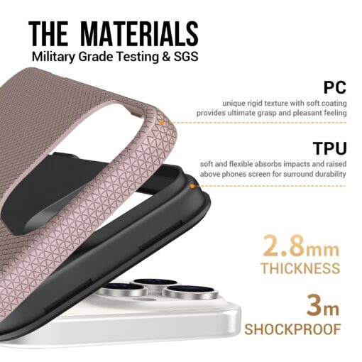 Telefoniümbris Perfectionists Triangle Mag Case Apple iPhone 16 Pro Max roosa kuld - Image 4