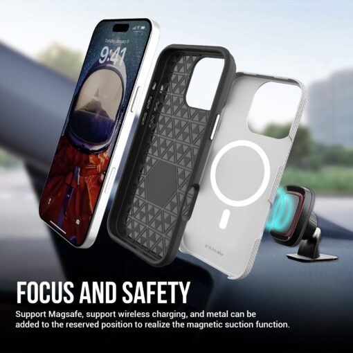 Telefoniümbris Perfectionists Triangle Mag Case Apple iPhone 16 Pro Max hõbedane - Image 2